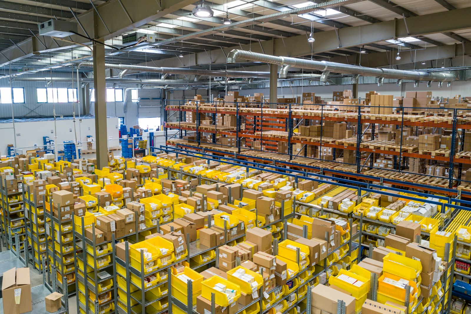Commercial facility with durable concrete flooring and loading area